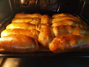 Backblech Hot Dog Brötchen