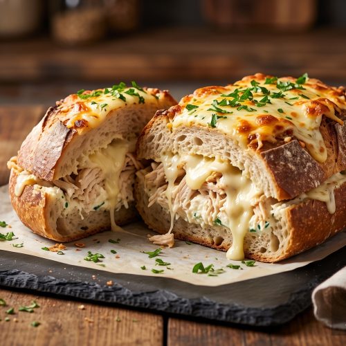 Cheesy Chicken Bread Rezept